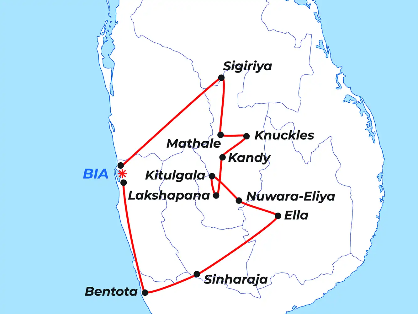 Map of the Adventure – From Peaks to Waves route