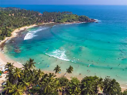 Hiriketiya Beach on Sri Lanka's south coast