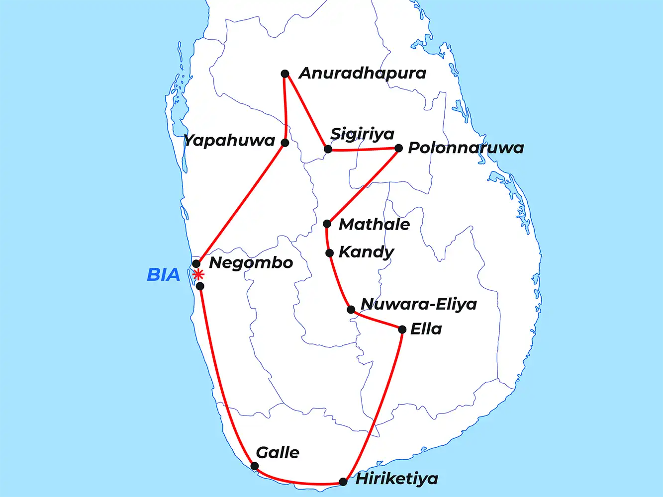 Map of the Rich Cultural Heritage route
